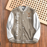 Country Girl - Personalized Hunting Varsity Jacket