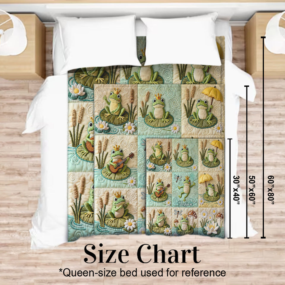 Love Frogs - Personalized Frog Blanket