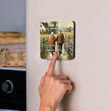 Eternal Love Couple Growing Old Together - Personalized Couple Music Fridge Magnet