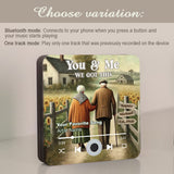 Eternal Love Couple Growing Old Together - Personalized Couple Music Fridge Magnet
