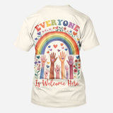 Everyone Is Welcome Here - Personalized Teacher All Over Shirt