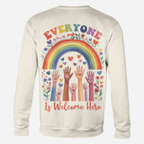 Everyone Is Welcome Here - Personalized Teacher All Over Shirt