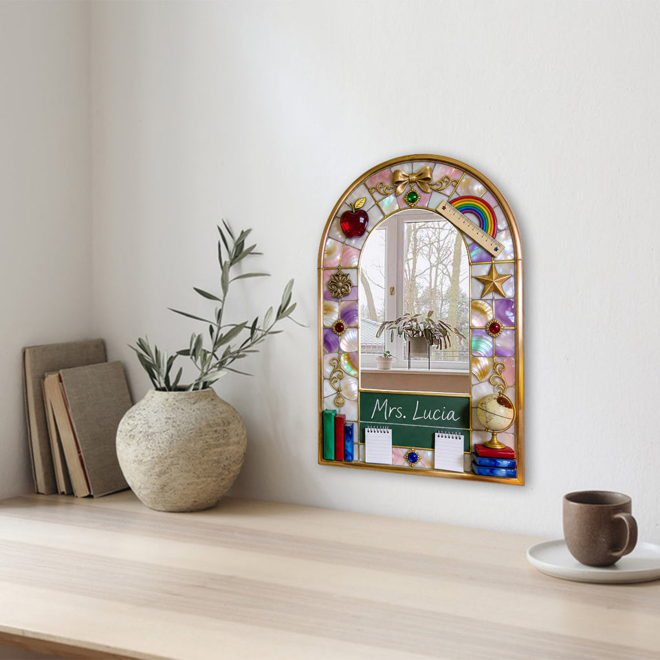 Teacher Gifts - Personalized Teacher Wall Hanging Mirror