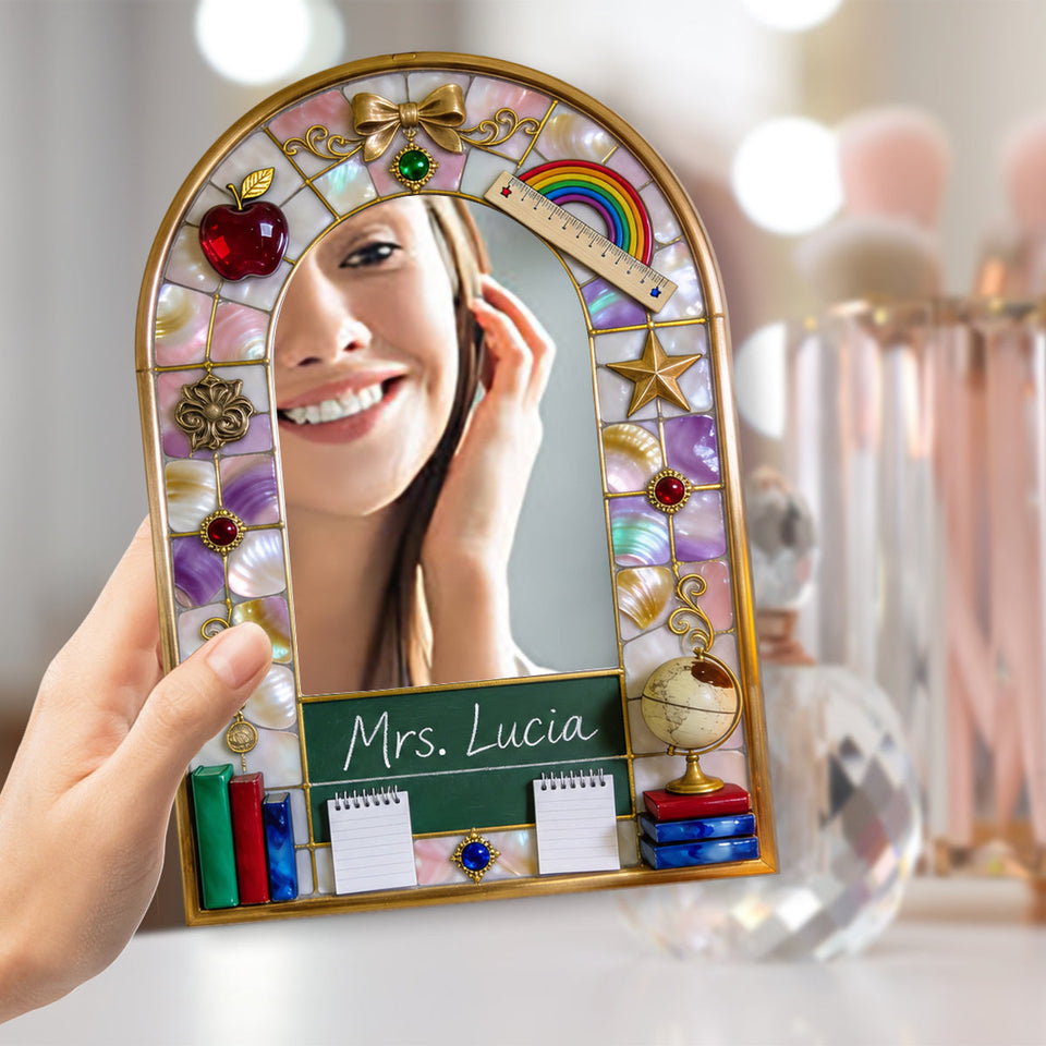 Teacher Gifts - Personalized Teacher Wall Hanging Mirror