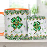 Lucky Four-Leaf Clover - Personalized Saint Patrick's Day Accent Mug