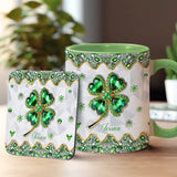 Lucky Four-Leaf Clover - Personalized Saint Patrick's Day Accent Mug