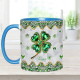 Lucky Four-Leaf Clover - Personalized Saint Patrick's Day Accent Mug