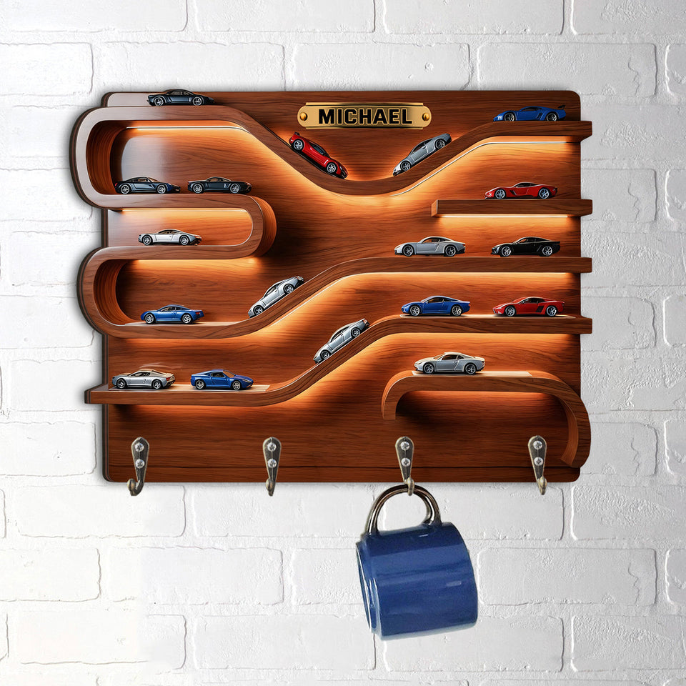 Love Cars - Personalized Car Lover Custom Shaped Hanging Rack