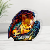 Sleeping Chihuahua - Personalized Dog Acrylic LED Night Light