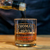 Birthday Gift For Whiskey - Bourbon Lovers - Personalized Whisky Whiskey Decanter Set