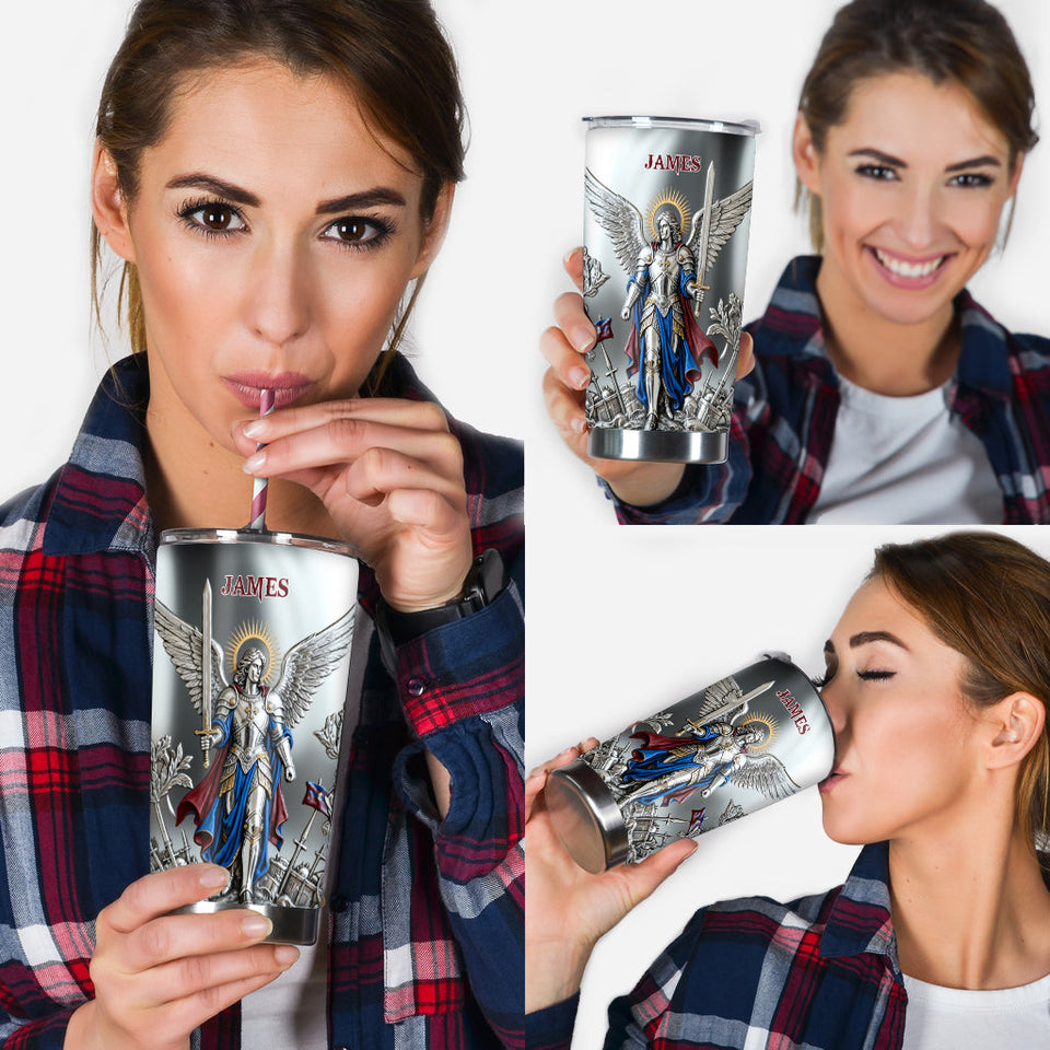 Saint Michael - Personalized Christian Tumbler