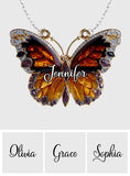Love Butterfly - Personalized Butterfly Custom Shaped Pendant Necklace
