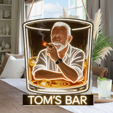 Whiskey & Cigar - Personalized Whisky LED Light Acrylic Sign