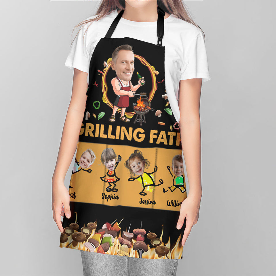 Daddy Grilling Plate - Personalized Father Apron