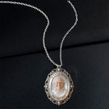 In Loving Memory - Personalized Memorial Shaped Metal Pendant Necklace