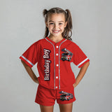 Birthday Fire Truck - Personalized Birthday Kid Jersey Shirt & Shorts