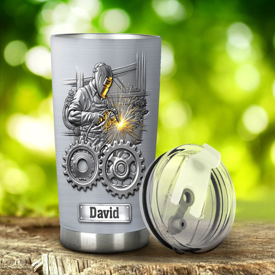 Strong Ones Become Welder - Personalized Welder Tumbler
