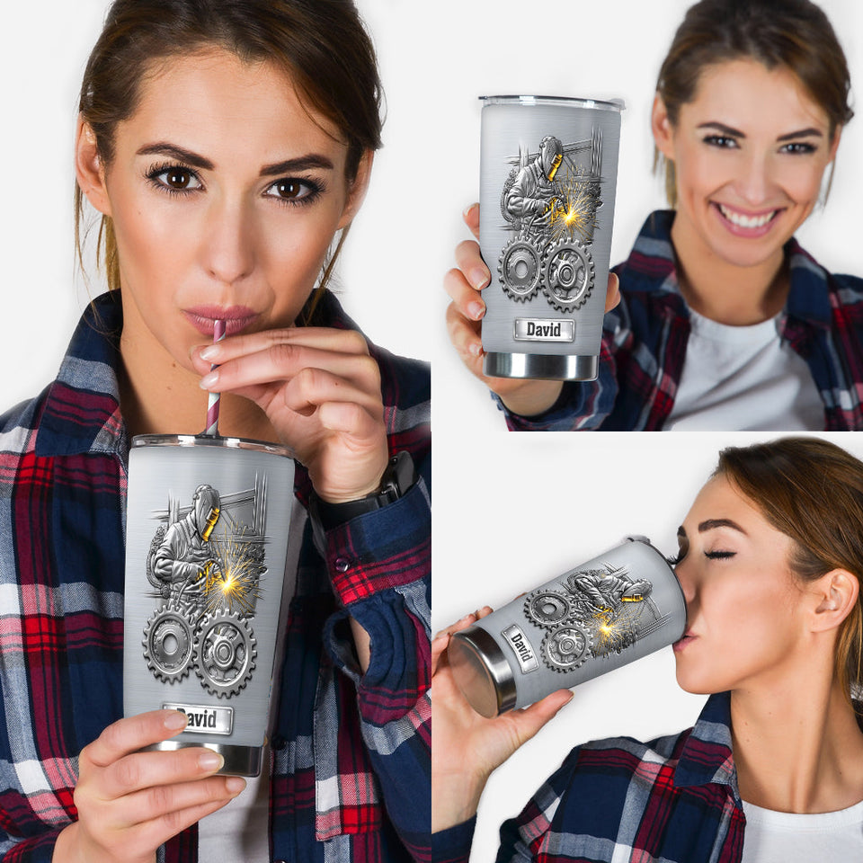 Strong Ones Become Welder - Personalized Welder Tumbler