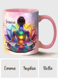 Let That Sht Go - Personalized Yoga Accent Mug
