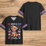 Custom Any Photo - Personalized Dog Fully Printed V-Neck T-Shirt