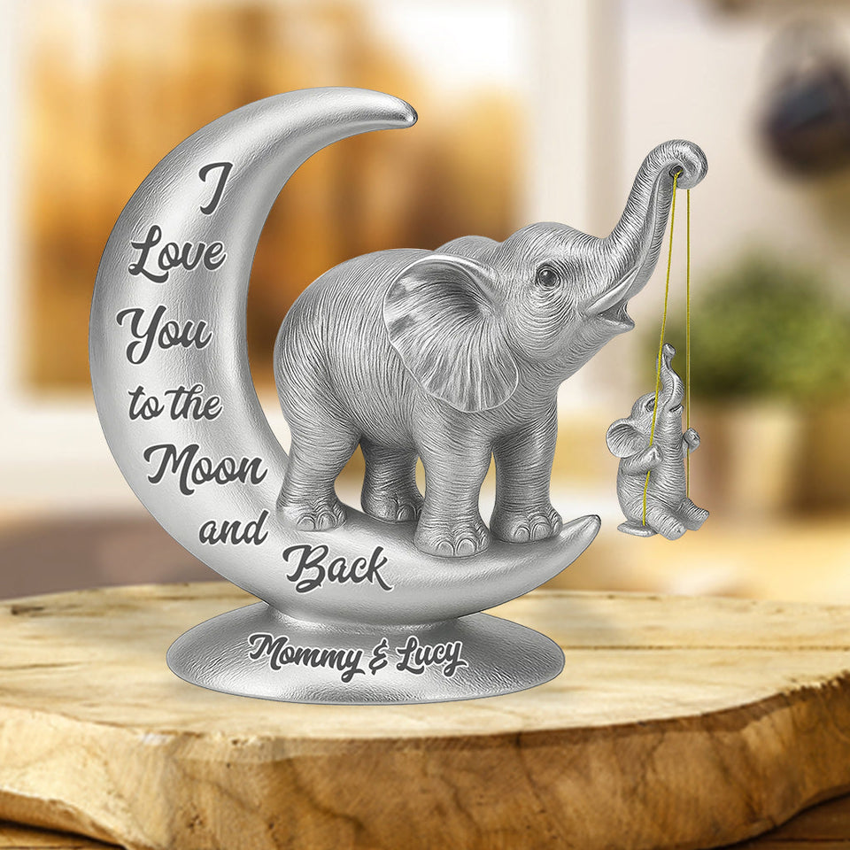 Elephant Mom Grandma - Personalized Daughter Custom Shaped Acrylic Plaque