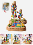 You'll Never Walk Alone - Personalized Autism Awareness Custom Shaped Acrylic Plaque