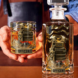 Serve And Protect - Personalized Police Officer Whiskey Glass