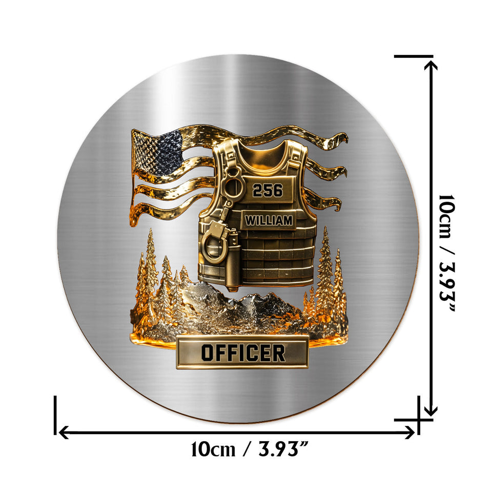 Serve And Protect - Personalized Police Officer Whiskey Glass