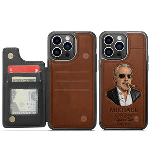 Dad Loves Cigars - Personalized Father Fully Printed Wallet Phone Case
