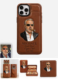 Dad Loves Cigars - Personalized Father Fully Printed Wallet Phone Case