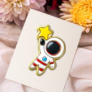 Cute Astronaut Pin Collection - Personalized Kid Pin