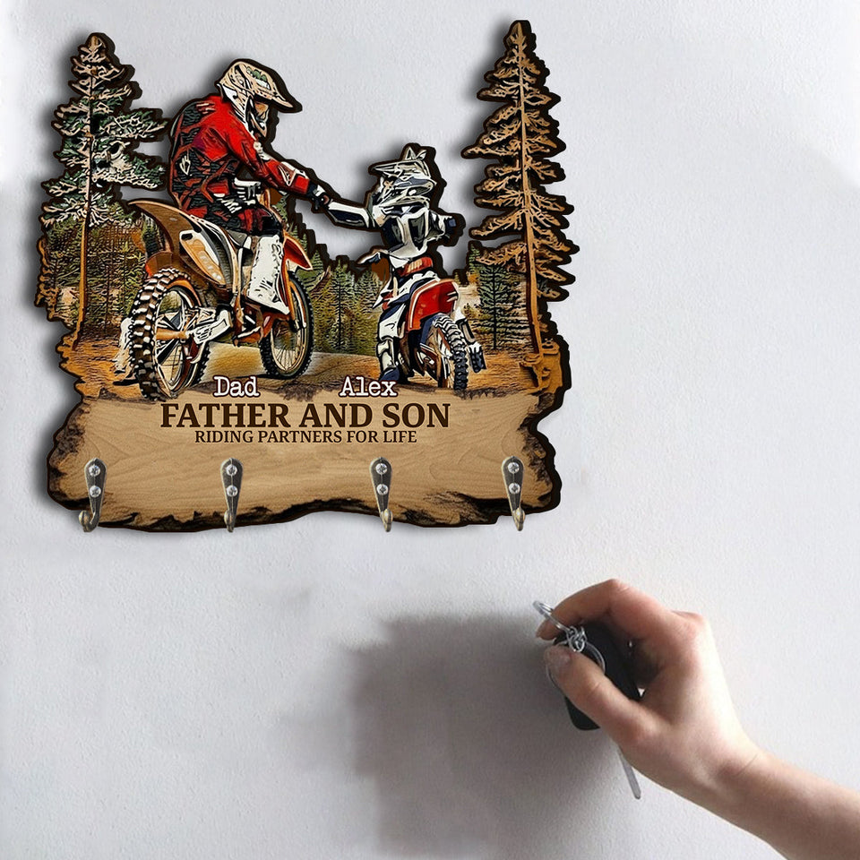 Best Riding Partners For Life - Personalized Dirt Bike Custom Shaped Hanging Rack