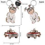 Drive Safe Daddy - Personalized Father Premium Keychain With Charms