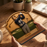 The Champion - Personalized Golf Wooden Floating Shelf
