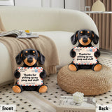 Letter For Dad And Mom - Personalized Dog Premium Faux Fur Pillow