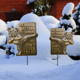 My Humans - Personalized Dog Metal Garden Art
