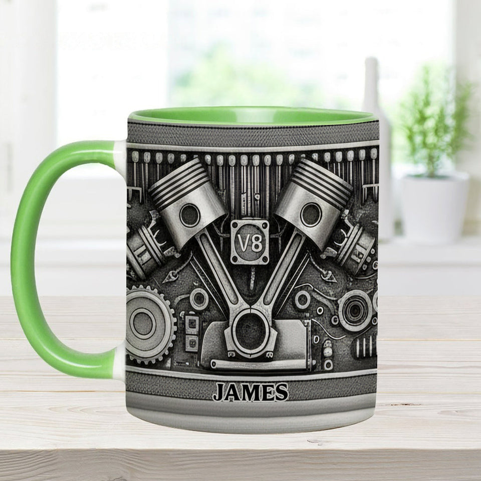 Mechanic Lovers - Personalized Car Lover Accent Mug & Coaster
