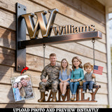 Initial Letter, Custom From Photo - Personalized Family Wooden Wall Mount Sign