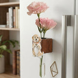 Any Pet Photo - Personalized Dog Magnetic Flower Vase