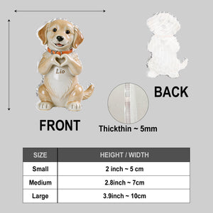 Any Pet Photo - Personalized Dog Magnetic Flower Vase