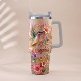 Love Hummingbirds - Personalized Hummingbird Tumbler With Plush Charm