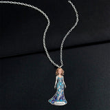 Any Birth Stone Effect - Personalized Birth Stone Shaped Metal Pendant Necklace