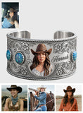 Cowgirl Must-Have - Personalized Cowgirl Shaped Cuff Bracelet