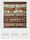Love Horses - Personalized Horse Blanket