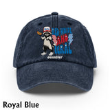 Red White And Feral - Personalized Independence Day/ 4th of July Washed Denim Cap