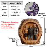 Custom Best Dad Ever Wood Log Figurine, Personalized Father and Daughter Carved Statue, Rustic Tabletop Decor Gift for Father's Day