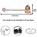 Kid's Birthday Keepsake - Personalized Kid Adjustable Shaped Ring