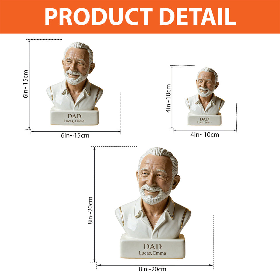 Papa Nana Father Mother Statue - Personalized Father Custom Shaped Acrylic Plaque