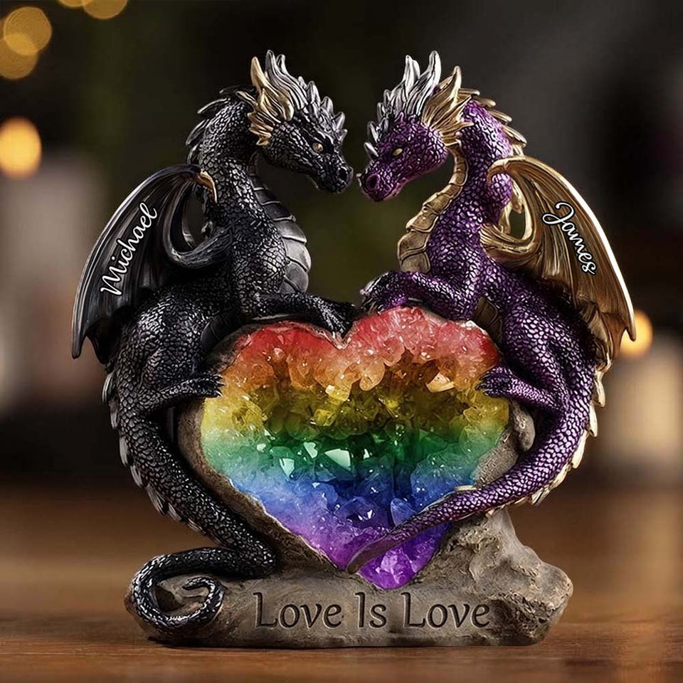Love Is Love - Personalized LGBT Support Custom Shaped Acrylic Plaque