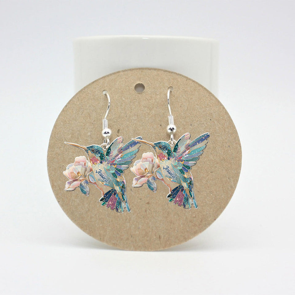 Love Hummingbird - Personalized Hummingbird Earrings